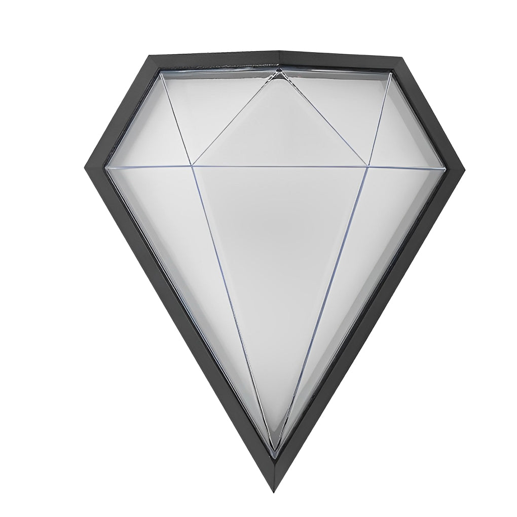 Modern Geometric LED Waterproof Outdoor Wall Sconce Black Exterior Porch Light for Garden and Entryway
