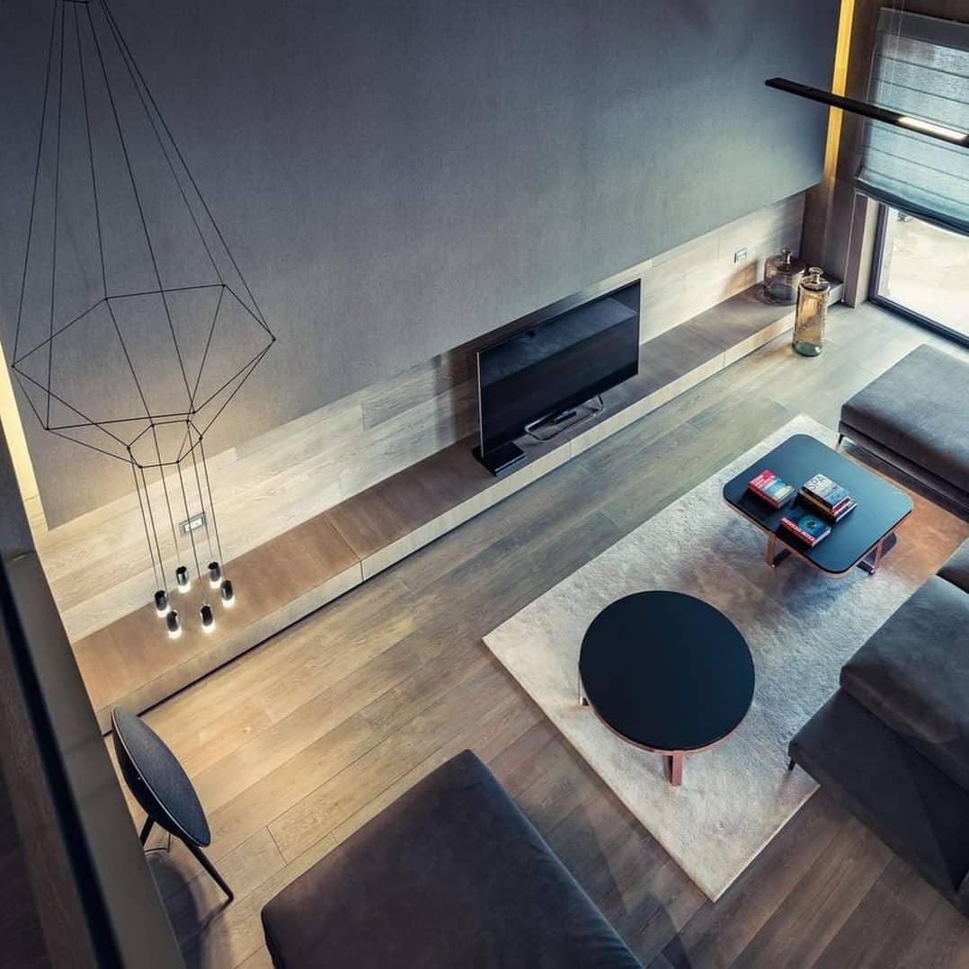 Modern Geometric LED Wire Pendant Lamp Contemporary Black Chandelier Lighting