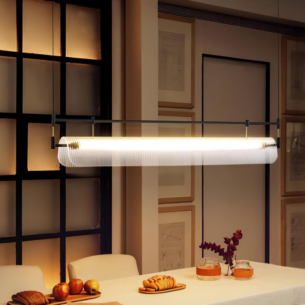 Modern Geometric Linear Strip LED Pendant Light for Dining Room Kitchen Island