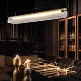 Modern Geometric Linear Strip LED Pendant Light for Dining Room Kitchen Island