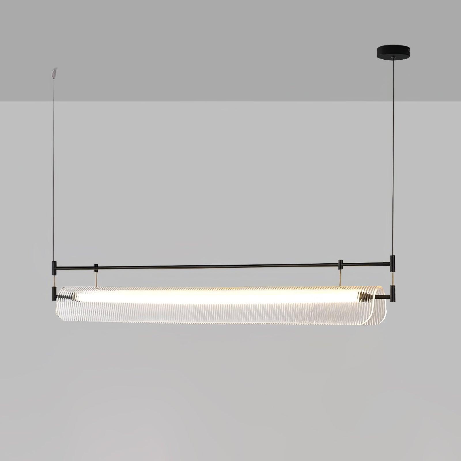 Modern Geometric Linear Strip LED Pendant Light for Dining Room Kitchen Island
