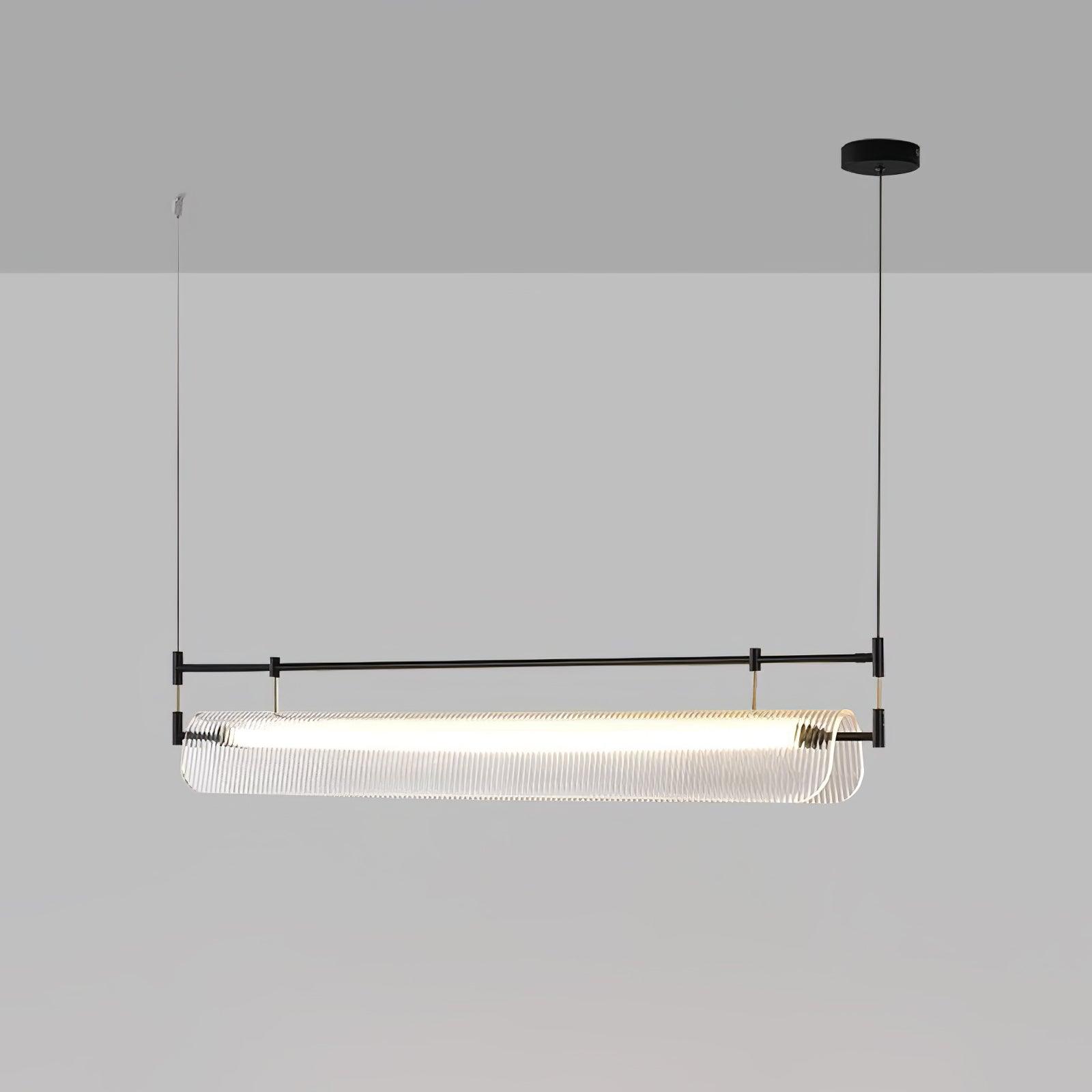 Modern Geometric Linear Strip LED Pendant Light for Dining Room Kitchen Island