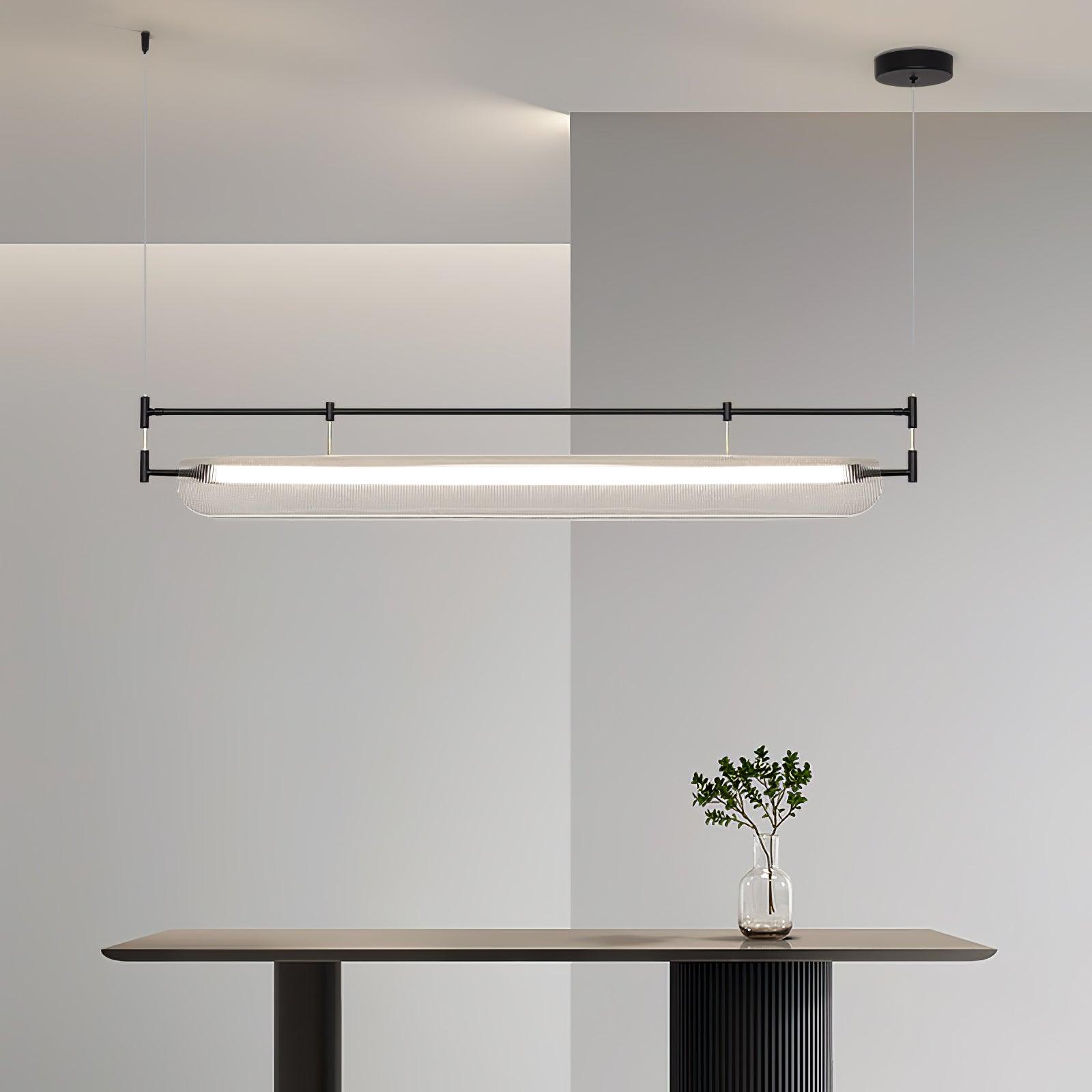 Modern Geometric Linear Strip LED Pendant Light for Dining Room Kitchen Island