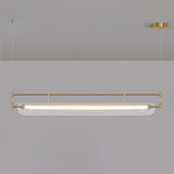 Modern Geometric Linear Strip LED Pendant Light for Dining Room Kitchen Island