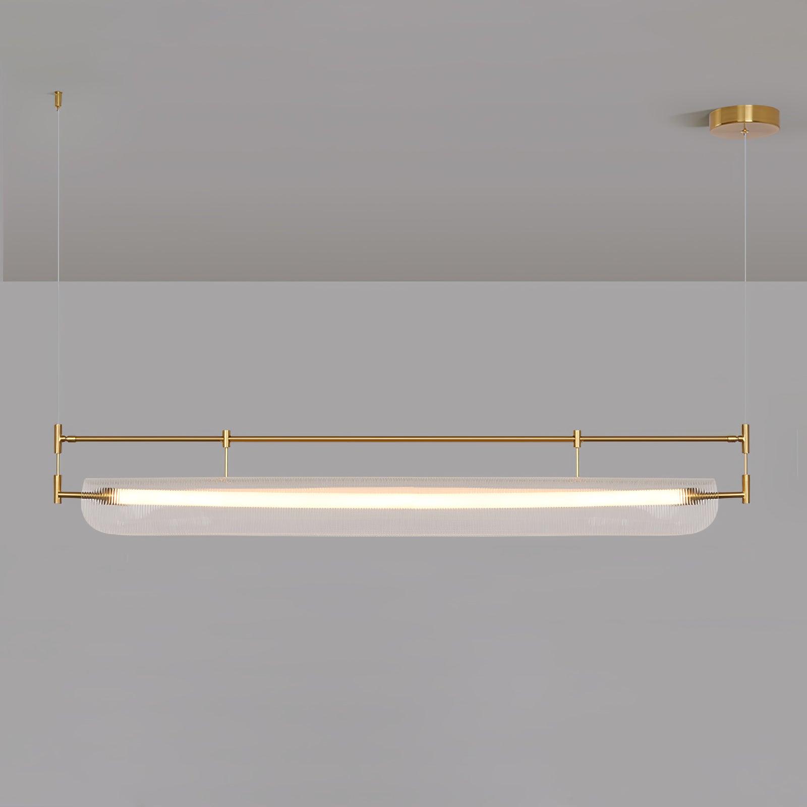 Modern Geometric Linear Strip LED Pendant Light for Dining Room Kitchen Island