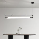 Modern Geometric Linear Strip LED Pendant Light for Dining Room Kitchen Island