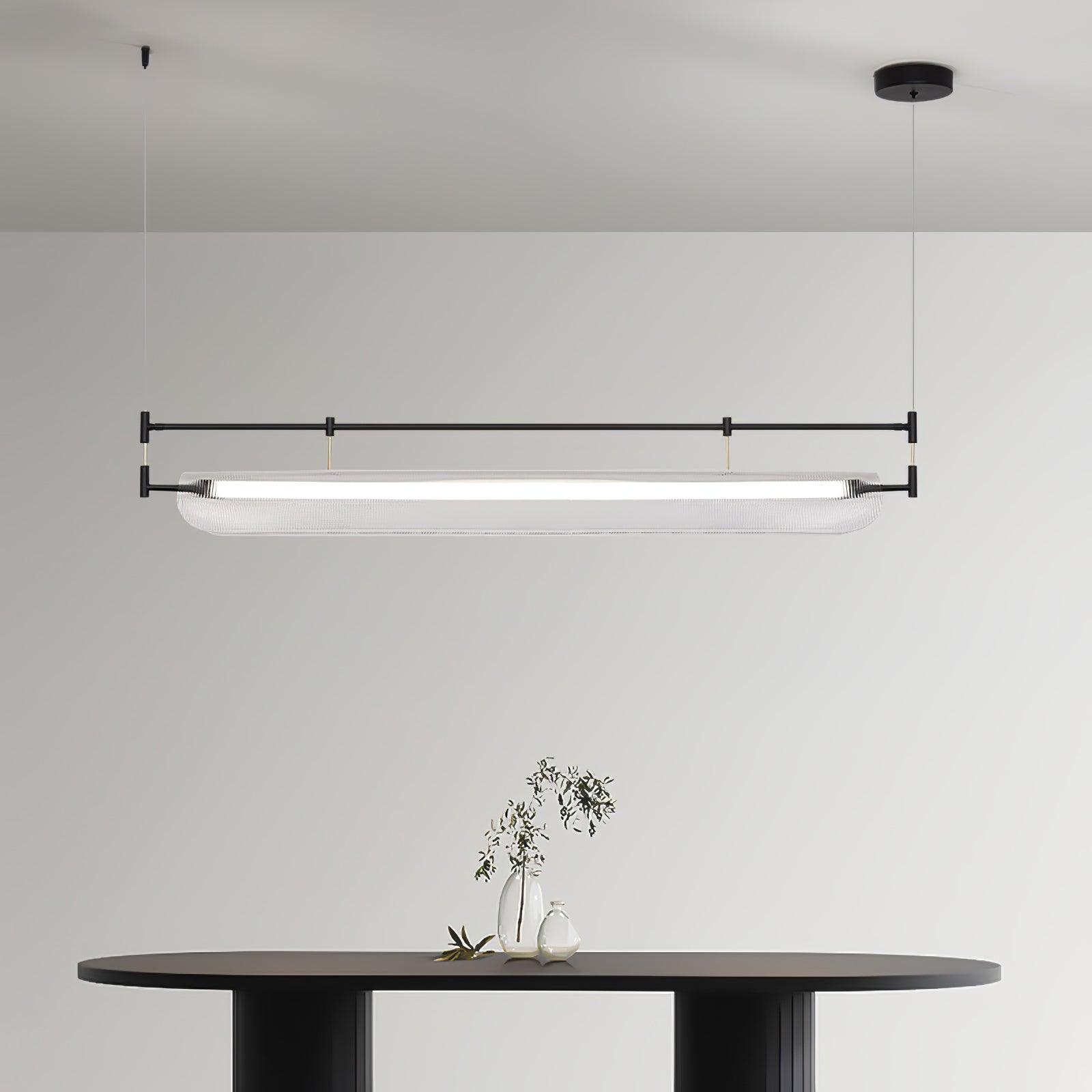 Modern Geometric Linear Strip LED Pendant Light for Dining Room Kitchen Island