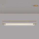 Modern Geometric Linear Strip LED Pendant Light for Dining Room Kitchen Island