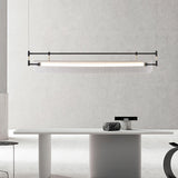 Modern Geometric Linear Strip LED Pendant Light for Dining Room Kitchen Island