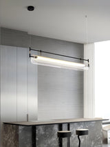 Modern Geometric Linear Strip LED Pendant Light for Dining Room Kitchen Island