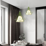 Modern Geometric Metal Cage LED Pendant Light for Kitchen Island and Dining Room Lighting
