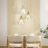 Modern Geometric Metal Cage LED Pendant Light for Kitchen Island and Dining Room Lighting