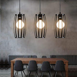 Modern Geometric Metal Pendant Light for Kitchen Island and Dining Room Black Industrial Hanging Lamp