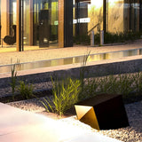 Modern Geometric Outdoor Garden Lights Waterproof Stainless Steel Post Lantern for Landscape Lighting