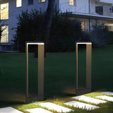 Modern Geometric Outdoor Landscape LED Path Light Waterproof Aluminum Bollard Lamp