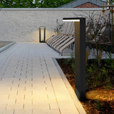 Modern Geometric Outdoor Landscape LED Path Light Waterproof Aluminum Bollard Lamp