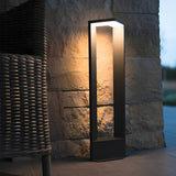 Modern Geometric Outdoor Landscape LED Path Light Waterproof Aluminum Bollard Lamp