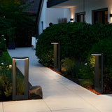 Modern Geometric Outdoor Landscape LED Path Light Waterproof Aluminum Bollard Lamp