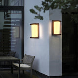 Modern Geometric Outdoor Wall Sconce Black Waterproof Exterior Light Fixture for Patio and Porch