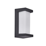 Modern Geometric Outdoor Wall Sconce Black Waterproof Exterior Light Fixture for Patio and Porch