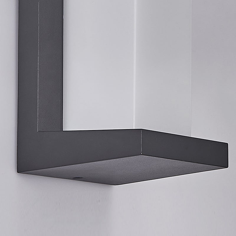 Modern Geometric Outdoor Wall Sconce Black Waterproof Exterior Light Fixture for Patio and Porch