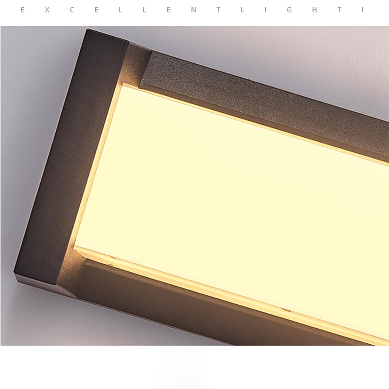 Modern Geometric Outdoor Wall Sconce Black Waterproof Exterior Light Fixture for Patio and Porch