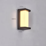 Modern Geometric Outdoor Wall Sconce Black Waterproof Exterior Light Fixture for Patio and Porch
