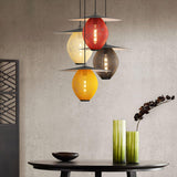 Modern Geometric Perforated Metal Satellite Pendant Lamp for Kitchen Island and Dining Areas