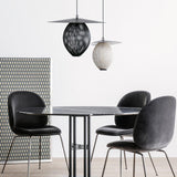Modern Geometric Perforated Metal Satellite Pendant Lamp for Kitchen Island and Dining Areas