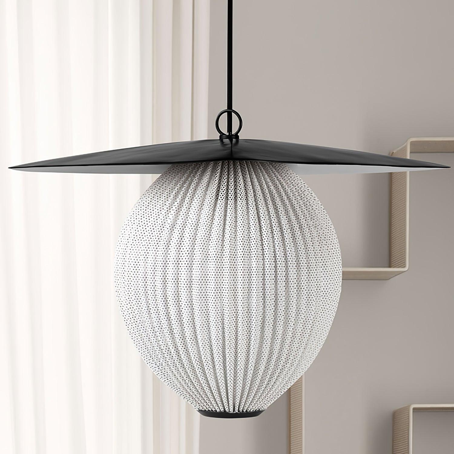 Modern Geometric Perforated Metal Satellite Pendant Lamp for Kitchen Island and Dining Areas