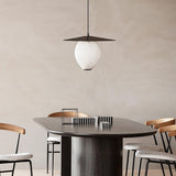 Modern Geometric Perforated Metal Satellite Pendant Lamp for Kitchen Island and Dining Areas