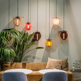 Modern Geometric Perforated Metal Satellite Pendant Lamp for Kitchen Island and Dining Areas
