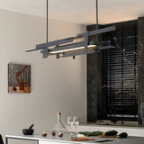 Modern Geometric Planar LED Pendant Light Minimalist Iron Ceiling Hanging Lamp