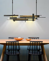 Modern Geometric Planar LED Pendant Light Minimalist Iron Ceiling Hanging Lamp