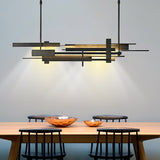 Modern Geometric Planar LED Pendant Light Minimalist Iron Ceiling Hanging Lamp