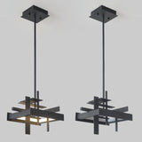 Modern Geometric Planar LED Pendant Light Minimalist Iron Ceiling Hanging Lamp