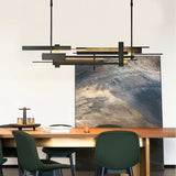Modern Geometric Planar LED Pendant Light Minimalist Iron Ceiling Hanging Lamp