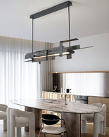 Modern Geometric Planar LED Pendant Light Minimalist Iron Ceiling Hanging Lamp