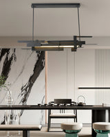 Modern Geometric Planar LED Pendant Light Minimalist Iron Ceiling Hanging Lamp
