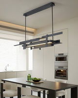 Modern Geometric Planar LED Pendant Light Minimalist Iron Ceiling Hanging Lamp