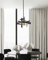 Modern Geometric Planar LED Pendant Light Minimalist Iron Ceiling Hanging Lamp