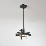 Modern Geometric Planar LED Pendant Light Minimalist Iron Ceiling Hanging Lamp