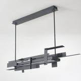 Modern Geometric Planar LED Pendant Light Minimalist Iron Ceiling Hanging Lamp
