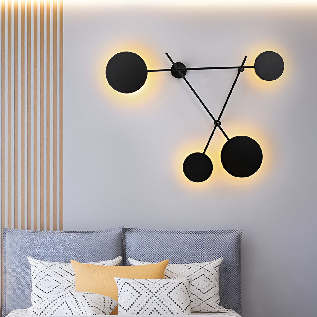 Modern Geometric Round LED Wall Sconce Nordic Minimalist Interior Lighting Fixture for Home