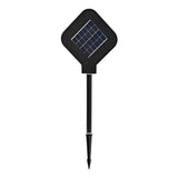 Modern Geometric Solar LED Outdoor Garden Pathway Lighting Waterproof Black Landscape Lamp