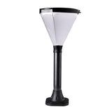 Modern Geometric Solar Powered Outdoor Pathway Post Lights Waterproof LED Garden Bollard Lamp