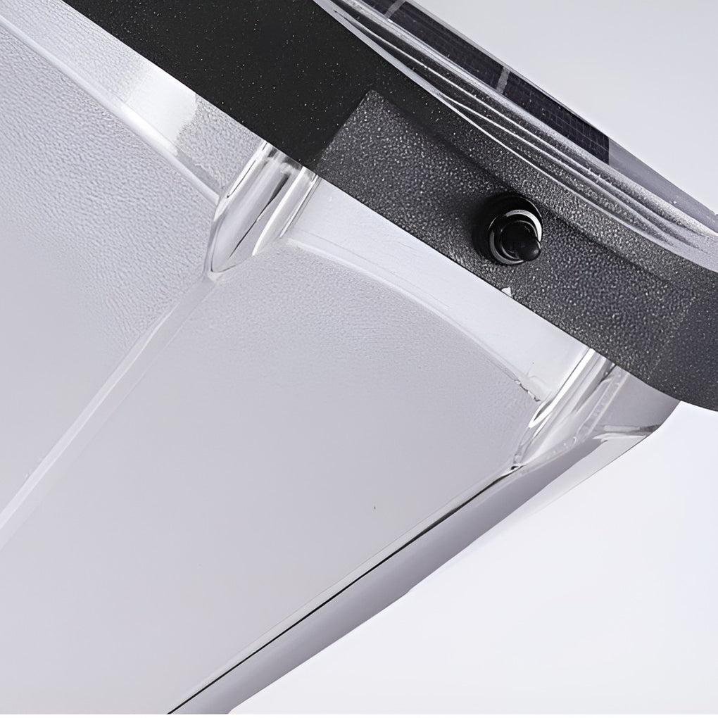 Modern Geometric Solar Powered Outdoor Wall Sconce Waterproof LED Porch Light for Garden Villa