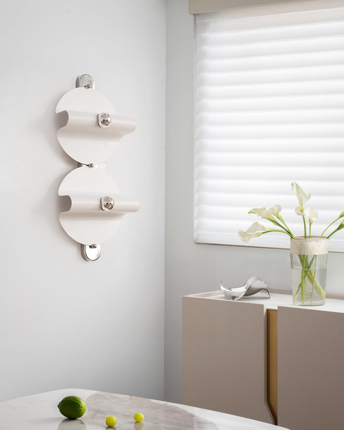 Modern Geometric Space Wall Sconce Chrome Indoor Lighting for Bedroom and Hallway