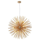 Modern Geometric Sputnik Chandelier Gold Chrome Fireworks LED Pendant Light for Dining Room
