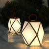 Modern Geometric Stainless Steel Outdoor Pillar Light LED Post Lantern for Path and Garden